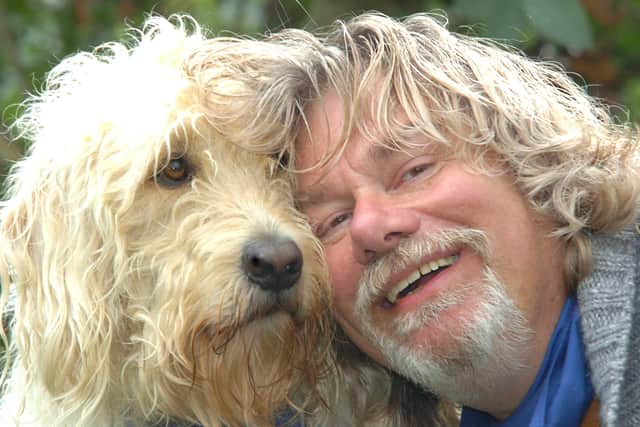 Rhod Maclennan and his labradoodle Monty in 2011 when they won The One Show's dog and owner lookalike competition.