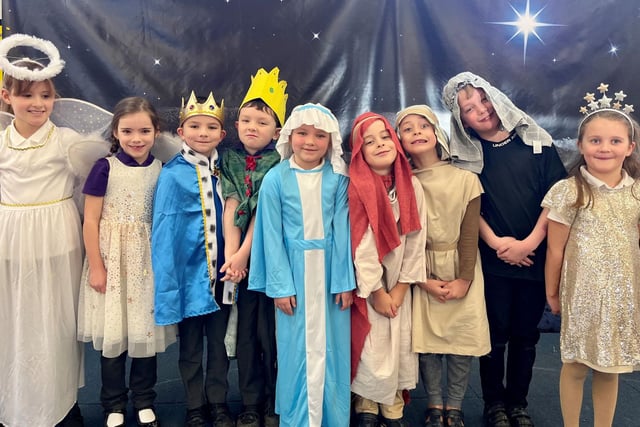 Leading members of the nativity cast.