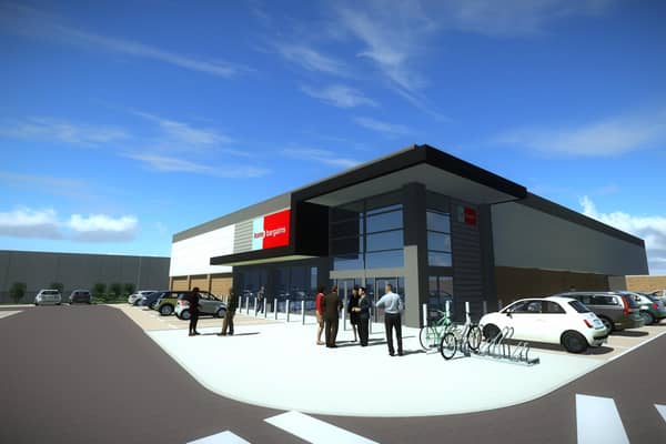 An artist impression of the proposed Home Bargains store in Ashington.