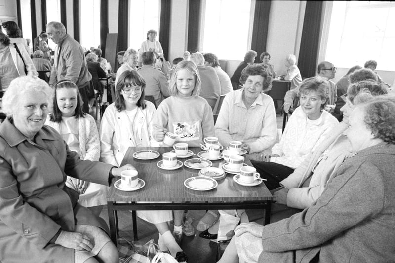 A RNLI coffee morning in Alnwick from over 35 year ago.