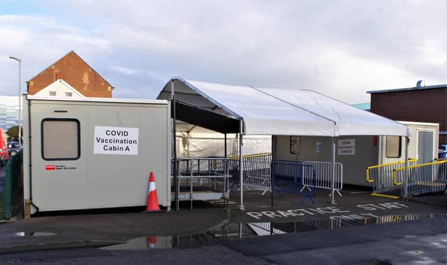 The vaccination clinic set up by Railway Medical Group which has been targeted by thieves.