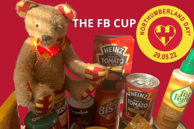 Donations of red and yellow goods - Northumberland's colours - are wanted for a food bank challenge.