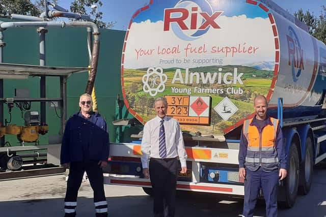 Gary Moger, Rix tanker driver; Tim Claxton, depot manager at Rix Petroleum North East, and Ross Mclaren, also a Rix tanker driver, at the new depot in Lionheart Enterprise Park.
