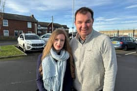 Newly elected Ponteland Town councillor Rosie Hanlon with Guy Opperman, MP for the Hexham constituency.