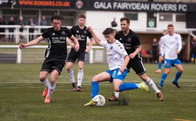 Action from the Gala v Berwick Rangers game on Saturday.