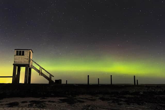 An aurora over Holy Island. Picture: Jane Coltman