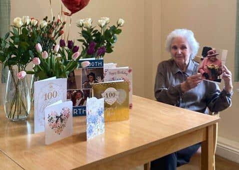 Audrey Hiftle celebrates 100th birthday.