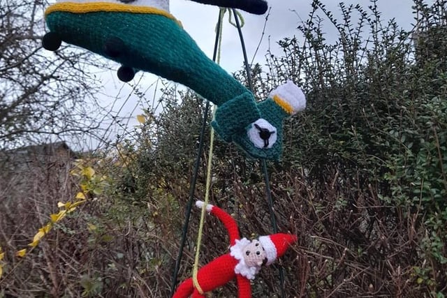 Elf went abseiling and had come a cropper.
