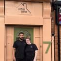 Urbn Nest owners Dani and Elliot Peters outside their new Bedlington shop. (Photo by Urbn Nest)