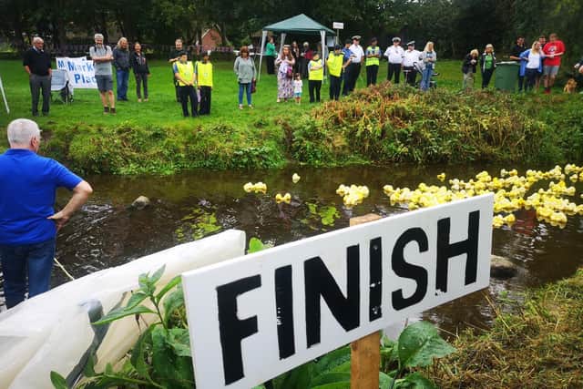 Photo from a previous year's Ponteland Duck Race.