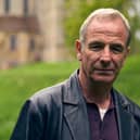 Robson Green filming for The Northumbria Mysteries by the coast. (Photo: BBC/Lonesome Pine Productions/Alex Telfer)