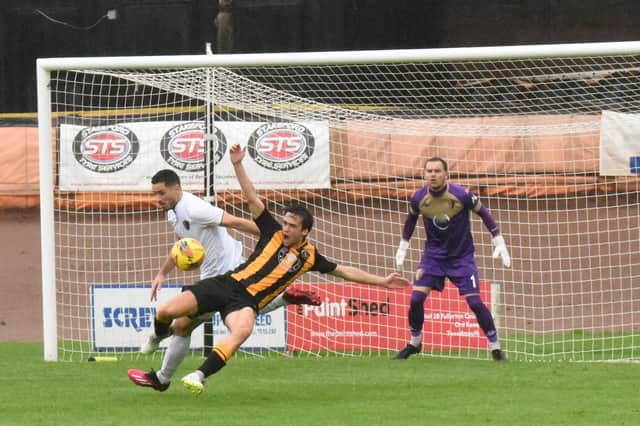Berwick Rangers believe they should have had two penalties in the game against East Kilbride. Picture: Ian Runciman