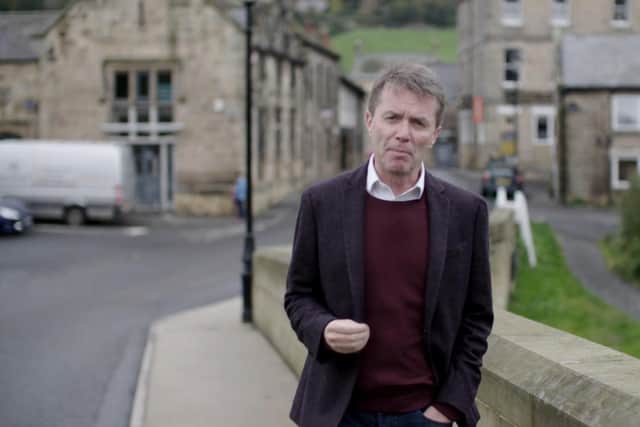 Nicky Campbell in Rothbury, Northumberland where the manhunt for Raul Moat ended. Picture by Multistory Media