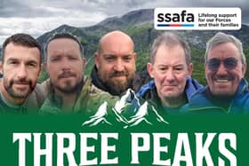 The group of veterans from Berwick and Berwickshire for the charity Three Peaks Challenge.