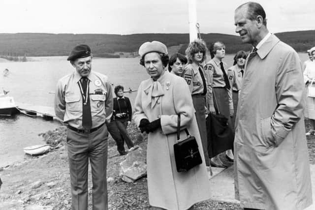 The Queen during the opening of Kielder Reservoir in 1982.