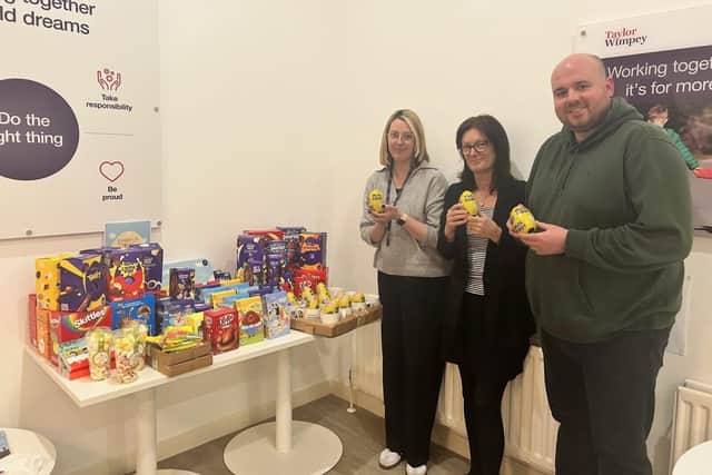 Taylor Wimpey North East donates Easter eggs to Louie's Trust