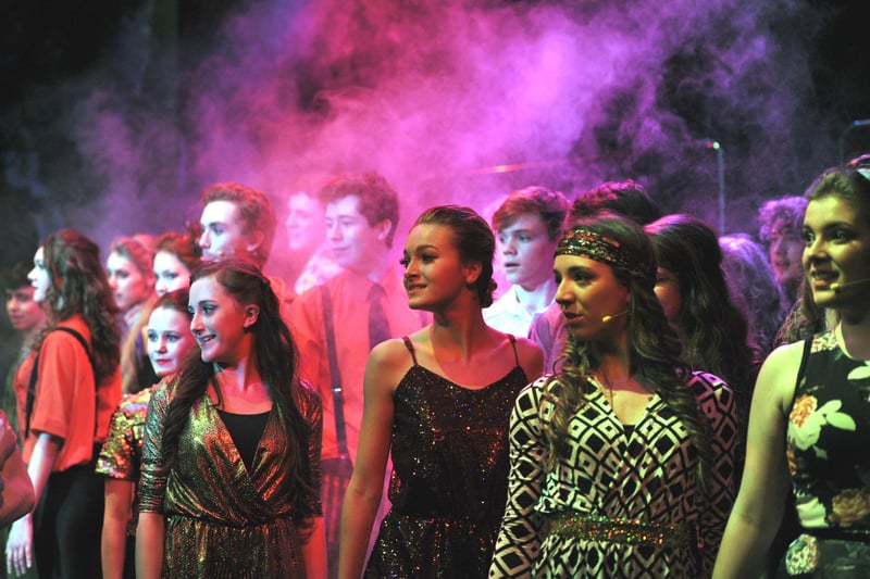 Cast of the March 2015 Duchess's High School musical Disco Inferno.