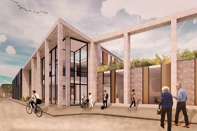 An image of how the entrance to the new Berwick hospital could look. Photo: Northumbria Healthcare.