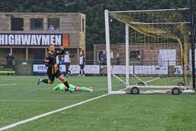 Sam Hodgson scored twice as Morpeth Town beat Atherton Collieries to record back-to-back home wins. Picture: George Davidson.