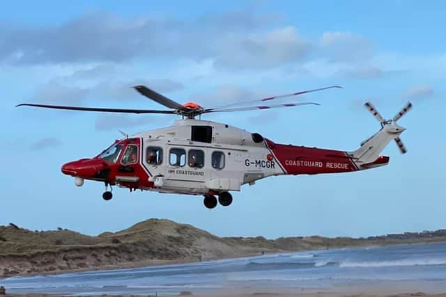 This photo by the Howick Coastguard Rescue Team captured the service's Rescue 199 helicopter on scene.