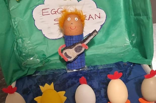 Tickets for Egg Sheeran, anyone? A take on Ed by Isla, age 7.