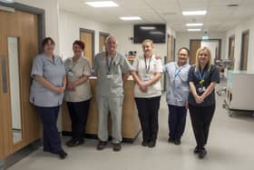 Staff who work on Berwick Infirmary's inpatient ward: Louise Melvin, Gillian Easton, Jimmy Gall, Ellie Tiffin, Louise Mainit and Adele Graham.