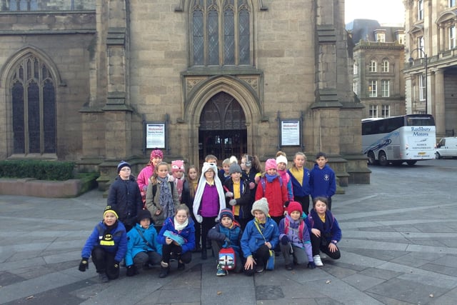 Year 4 pupils from St Michael's CE Primary School, Alnwick, during a trip to Newcastle Cathedral in 2016.