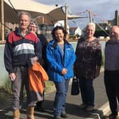Guy Renner-Thompson (right) with Northumbrian Water officials, Andy Brown from Beadnell Under Threat and Alison Nation and Jen Hall from Beadnell Parish Council.