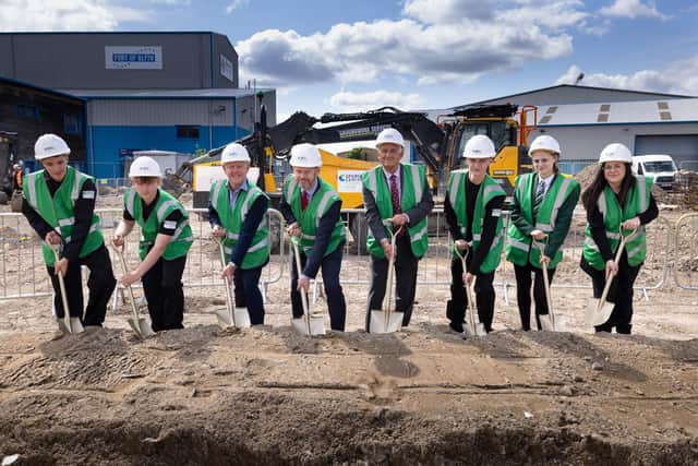 A ground-breaking ceremony at a new Energy Central Learning Hub in Blyth.