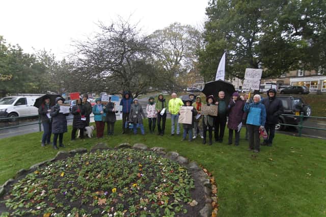A protest held by Rothbury CAN.