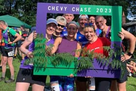 Members of Morpeth Harriers and the Northumberland Fell Runners at the Chevy Chase. Picture: Peter Scaife