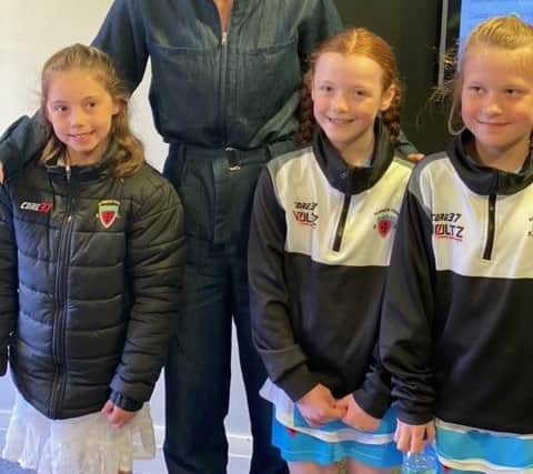 Alnwick Town under 10 girls team members Izzy mole, Gracie-Mae Arkle, and Immy Rickaby met Newcastle United co-owner Amanda Staveley.