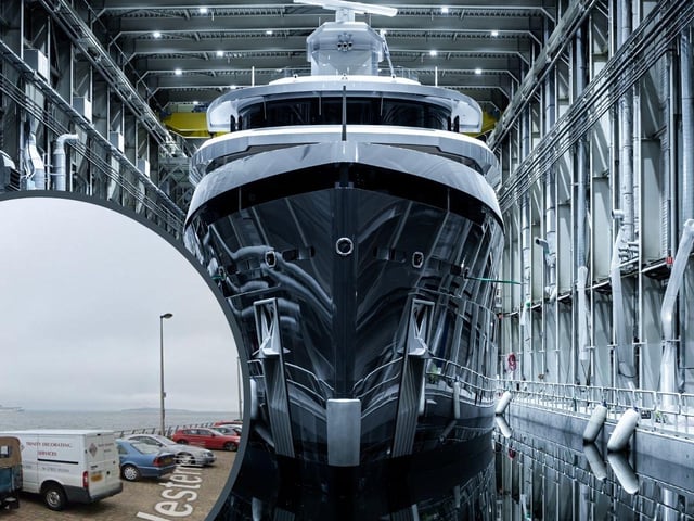 Brand new Superyacht Shinkai – complete with its own submarine– has docked in the Western Harbour in Leith on it’s journey across the world.