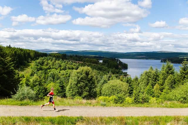 Kielder Water provided a stunning backdrop for runners during the Northumnbrian ultra triathlon.