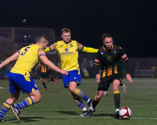 Morpeth Town endured a difficult night against Warrington Town. Picture: George Davidson