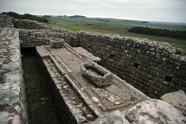 The Housesteads toilets on Hadrian’s Wall