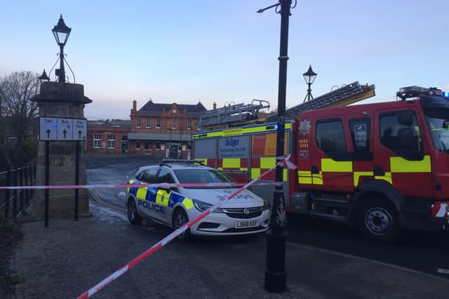 Emergency services at Berwick Railway Station. Pictures by Michael Bassi