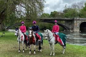 Northern England team (from left to right) Annabel Lupton (Bedale pc), Charlie Hall (Cumberland farmers hunt South pc), Katie Cessford (North Northumberland pc).