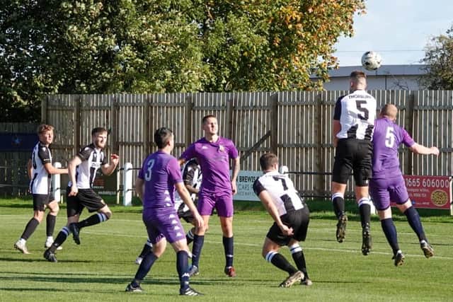 Alnwick Town's players struggled to find their rhythm against West Moor & Jesmond after a few weeks without playing. Their last game was against Wallington on October 14. Picture: Alnwick Town