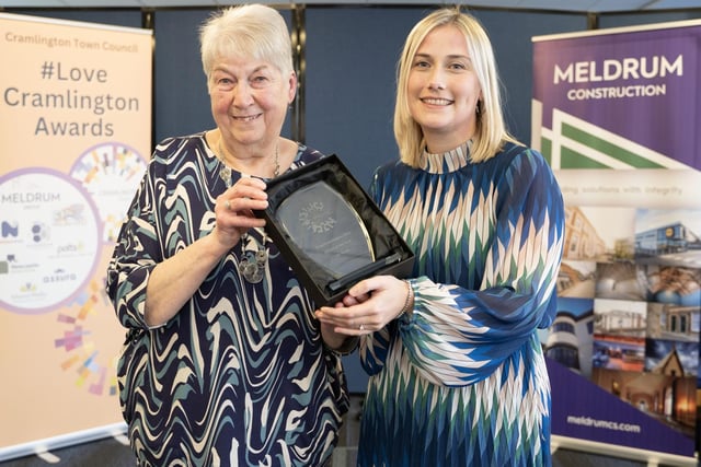 The winner was Val Rowe, who has fostered and opened her home up to over 100 young people in over 30 years of fostering. After she retired from fostering, she opened her home up to a Ukrainian family and she now helps a charity that aids homeless people. Val collected her award from Victoria Malloy from Manor Walks Shopping Centre.