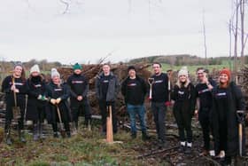 Ten volunteers from British Engines group companies planted 100 trees at the Wallington site.