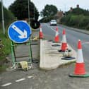 A traffic island introduced close to new housing the development at Blossom Park in Pegswood, Northumberland which is set to be removed. Photo: Craig Connor/NCJ Media.