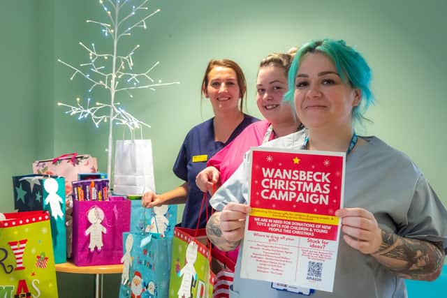 From left, senior sister Lisa Dandie, housekeeper Carla Liddle and clinical support worker Krysia Pollard from the emergency department at the Northumbria Specialist Emergency Care Hospital.