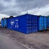 Fishing gear at the end of its life can be disposed of in this blue container to ensure it does not end up in the sea or in landfill.
