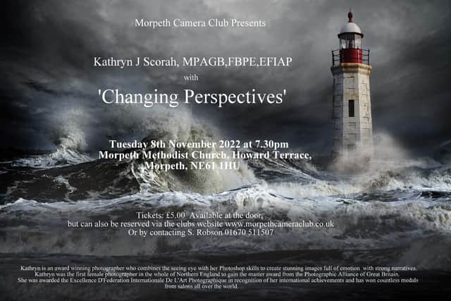 Kathryn J Scorah is visiting Morpeth to share her knowledge and skills in photography.