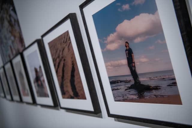 The exhibition features Jamie's short film and his photography. (Photo by Colin Davison)