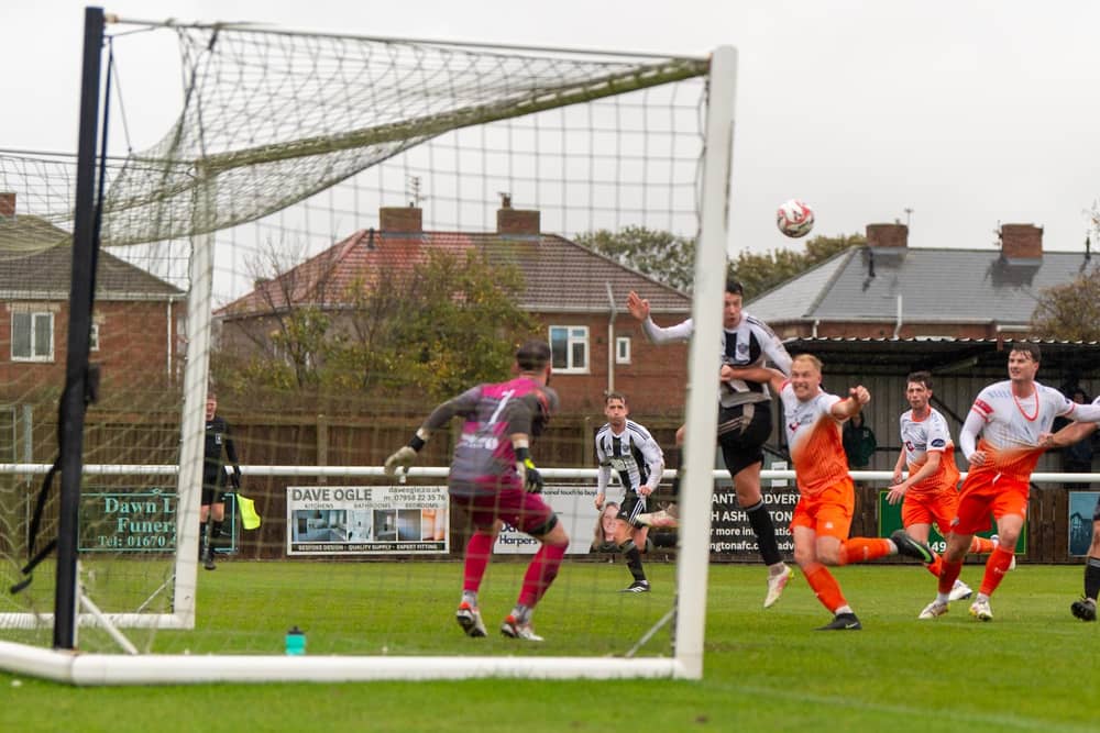 Ryan Wombwell scored from a set piece against Beverley. Picture: Ian Brodie