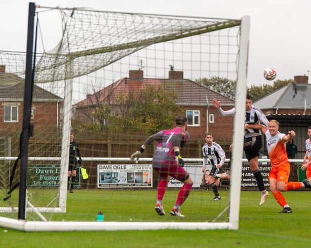 Ryan Wombwell scored from a set piece against Beverley. Picture: Ian Brodie