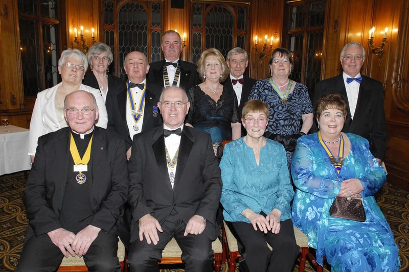 The Rotary Club of Alnwick and District held its 2004 President's Night at the White Swan Hotel in the town. Club President, Alan Symmonds (front , second left) is seen with Father Tony Owens from Seahouses, Iris Symmonds, Alnwick Inner Wheel President Edith Humphries and other top-table guests.