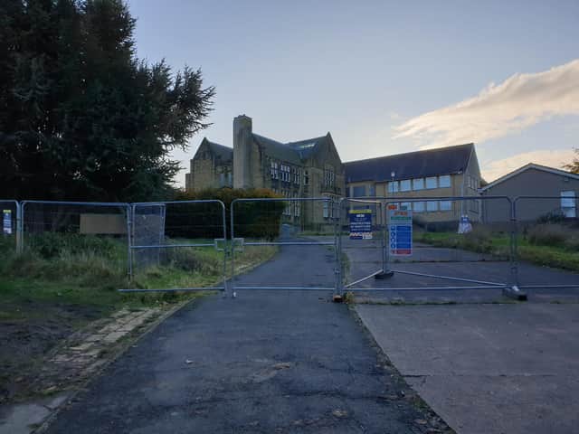 The former school buildings at the northern end of the site. Picture by Ben O’Connell